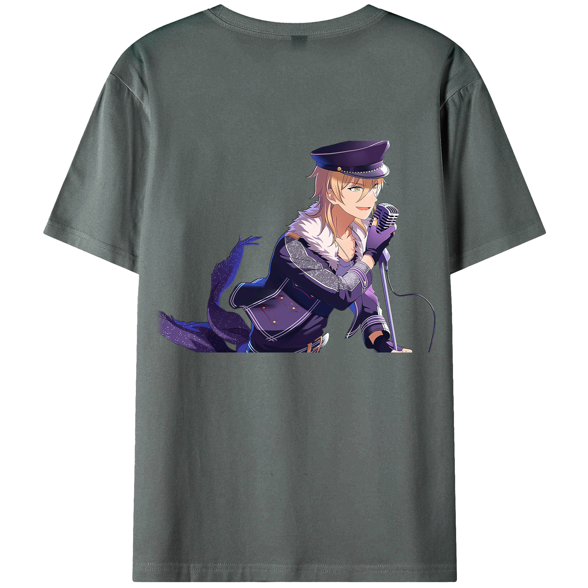 （画像用） あんさんぶるスターズ! Ensemble Stars 綿100％ メンズ半袖Tシャツ（バックプリント） 通気性